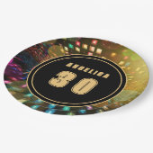 Disco Verjaardag Papieren Bordje (Gekanteld)