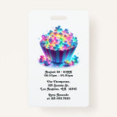 Disco Verjaardagsfeest VIP Pas – Laten we Disco Fe Badge (Achterkant)