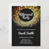 disco, vintage, danse invitation de la retraite (Devant)