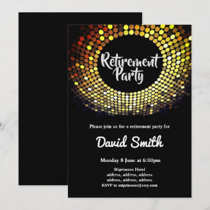disco, vintage, danse invitation de la retraite