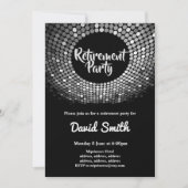 disco, vintage, danse invitation de la retraite (Devant)