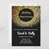 disco, vintage, danse mariage, invitation annivers (Devant)