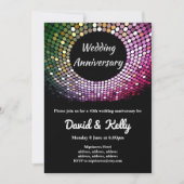 disco, vintage, danse mariage, invitation annivers (Devant)