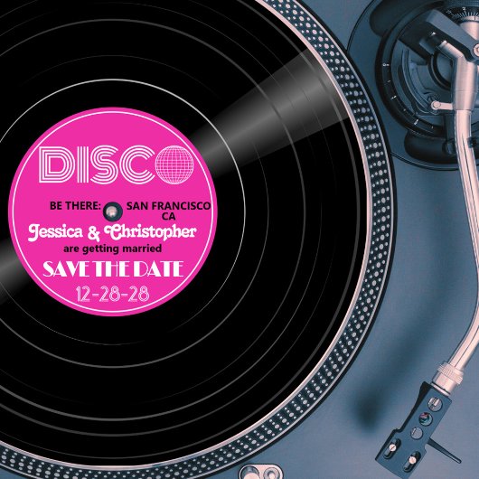 DISCO Vinyl Grammofoonplaat - Groovy Paarse Label Save The Date
