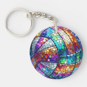 Disco Volleybal Acryl Sleutelhanger