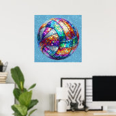 Disco Volleybal Poster (Thuiskantoor)