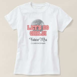 Disco vrijgezellenweekendfeest Retro 70s bruid T-shirt
