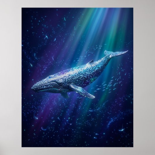 Disco Walvis Diepe Gloed Poster (Voorkant)