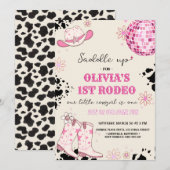 Disco Western eerste verjaardag Kaart (Voorkant / Achterkant)