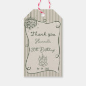 Disco Whimsical Hand Drawn Funky 30e verjaardag Cadeaulabel (Achterkant)