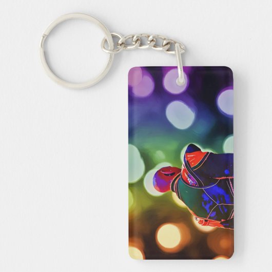 Disco Wolf Sleutelhanger (Voorkant)