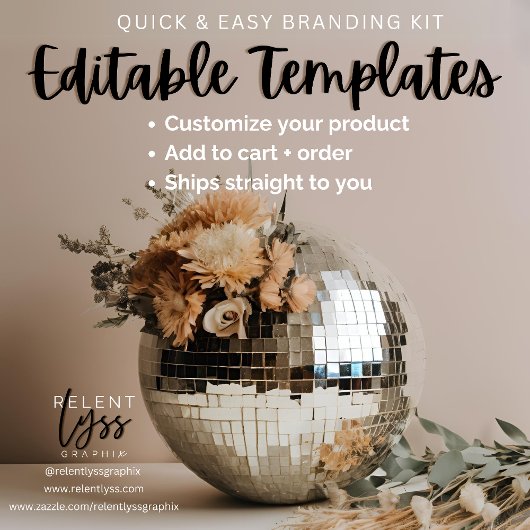 discobal | Boho Florals | bedankkaart