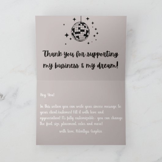 discobal | Boho Florals | bedankkaart (Binnen)