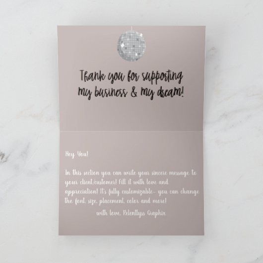 discobal | Boho Flowers | bedankkaart (Binnen)