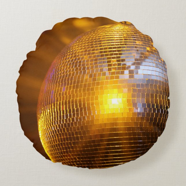 Discobal groovy rond kussen (Voorkant)