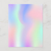 Discodans roze holografische verjaardagsuitnodigin (Achterkant)