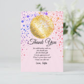 discofeest dansfeest jaren 70 gouden discobal kaart (Staand voorkant)