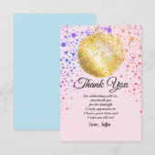 discofeest dansfeest jaren 70 gouden discobal kaart (Voorkant / Achterkant)