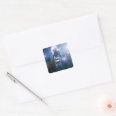 Discohartslag Vierkante Sticker (Envelop)