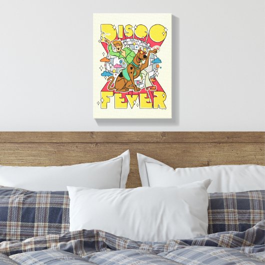 Discokoorts bij Scooby en Shaggy Canvas Afdruk (Insitu (Slaapkamer))
