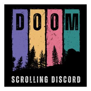 Discorde de Doom Poster Retro Grunge Wall