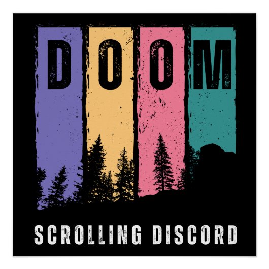 Discorde de Doom | Poster Retro Grunge Wall (Devant)