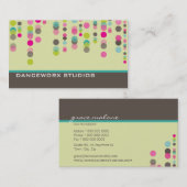 discothèque carte de visite tendance taches vert r (Devant / Derrière)