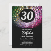 discothèque, vintage, danse invitation pour fêter  (Devant)