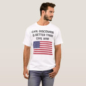 Discours civil mieux que le t-shirt drapeau améric (Devant entier)