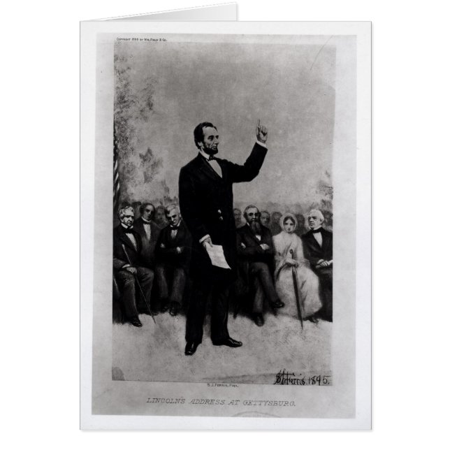 Discours de Lincoln à Gettysburg, 1895 (Devant)