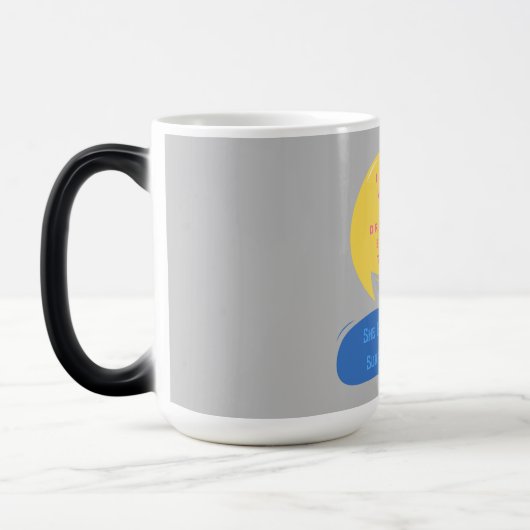 Discours drôle sourcils froncés Morpher Mug (Gauche)