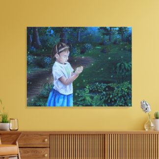 Discovering Fireflies Canvas Afdruk