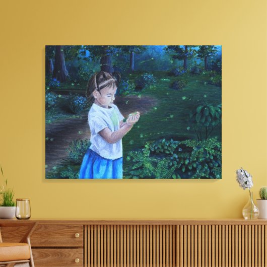 Discovering Fireflies Canvas Afdruk (Insitu (Woonkamer))
