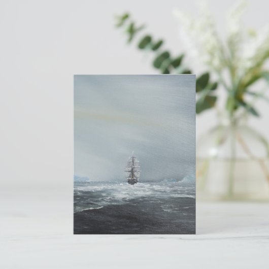 Discovery Captain Scott en Crew Briefkaart (Staand voorkant)