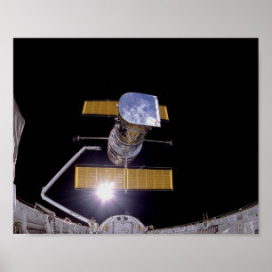 Discovery implementeert de Hubble Space Telescope Poster