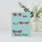 Discrete details Retro party verrassende uitnodigi Kaart (Staand voorkant)