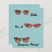 Discrete details Retro party verrassende uitnodigi Kaart (Voorkant / Achterkant)