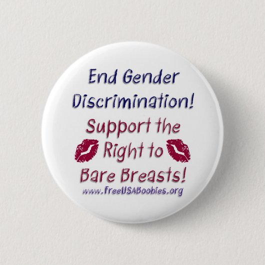 Discriminatie en bare Breasts Kiss Button (Voorkant)