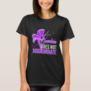 Discrimineert Paarse Awareness Ribbon niet T-shirt