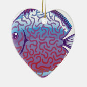 Discus Aquarium vis Keramisch Ornament (Rechts)