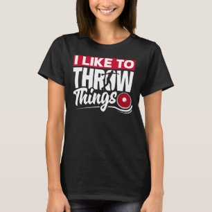 Discus gooien discuswerper track en veld als t-shirt