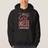 Discus gooien discuswerper track en veld fem hoodie (Voorkant)