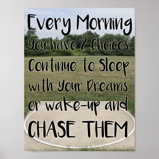 Discus/Hammer Throw Inspirerend Poster (Voorkant)