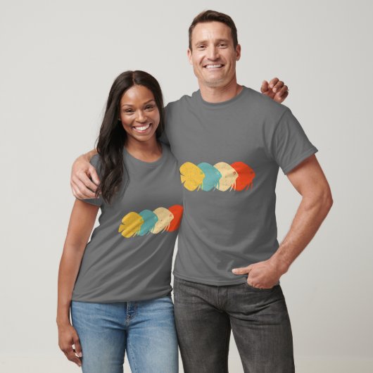 Discus  Retro Pompadour Fish Lover 60's T-shirt (Unisex)