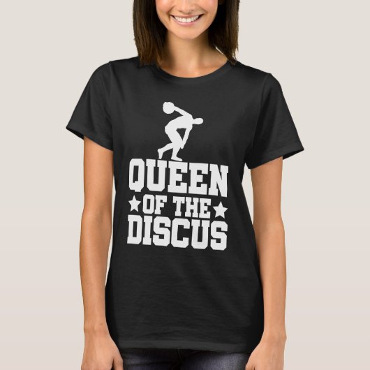 Discus Thrower Queen Of The Discus Discus Throwing T-shirt (Voorkant)