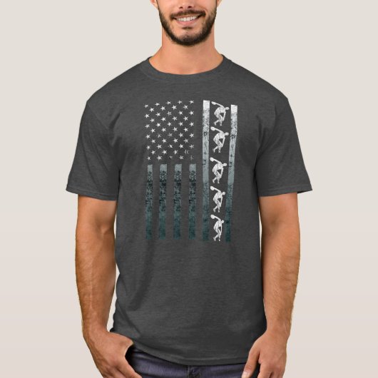 Discus Thrower Track en Field Amerika T-shirt (Voorkant)