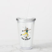 Discus Throwing Acryl Drinkbeker (Achterkant)