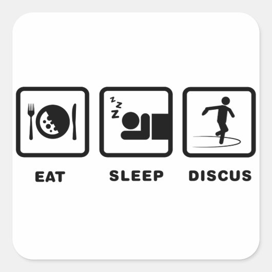 Discus Throwing Vierkante Sticker (Voorkant)