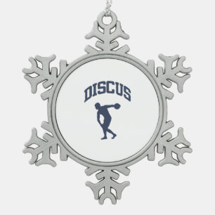 Discus Tin Sneeuwvlok Ornament