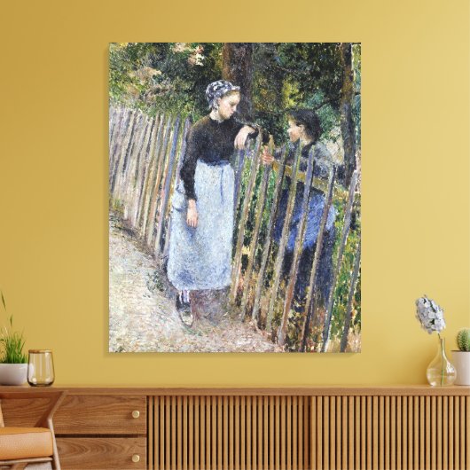 discussie in Camille Pissarro Canvas Afdruk (Insitu (Woonkamer))